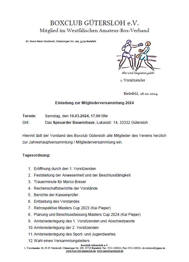Mitgliederversammlung 2024
